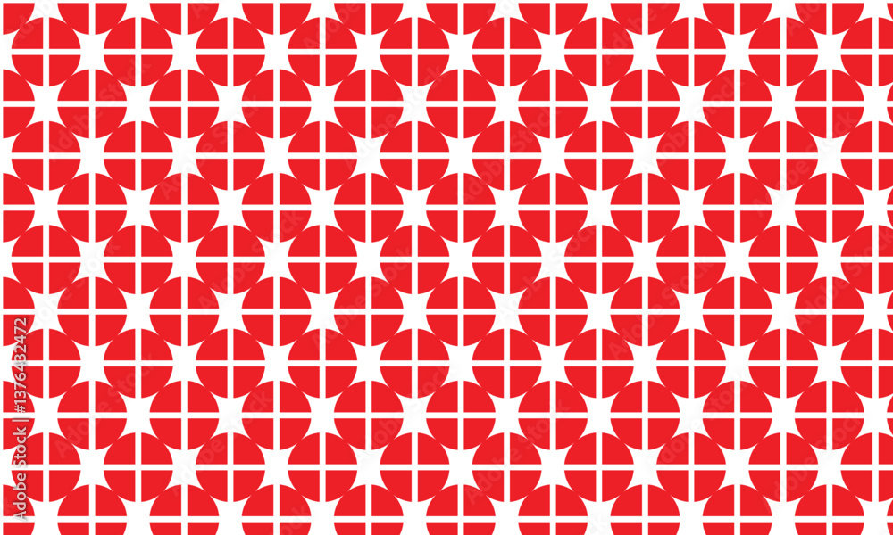 Aufkleber abstract geometric red circular pattern.