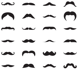 set of mustaches. set of mustache vector. set of mustache