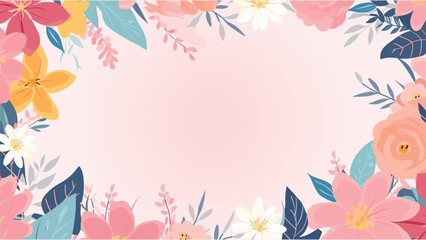 Delicate Hand-Drawn Summer Bloom Background