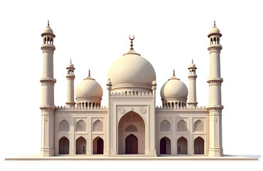 Obraz premium The Mosque Was A Place Of Worship For Muslims, Providing A Sacred Space For Prayer And Contemplation Daily Within Its W
