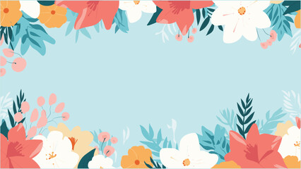Delicate Hand-Drawn Summer Bloom Background