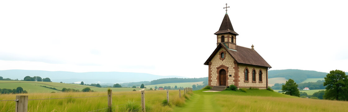 The Old Church Stood At The Center Of The Small Vil