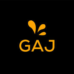 GAJ creative minimalist letter logo.		
