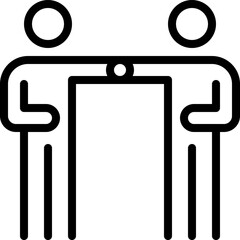 People Team Business Work Group Line Icon, Colleagues and friendship