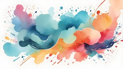 Colorful Abstract Watercolor Splash Background