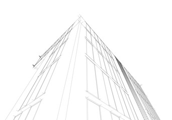 3d rendering of a modern building