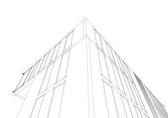 3d rendering of a modern building