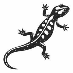 salamander black silhouette icon vector