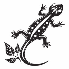 salamander black silhouette icon vector