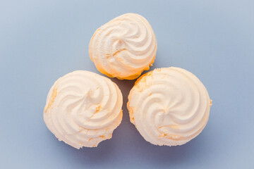 Fresh homemade marshmallows zefirs. Organic candy
