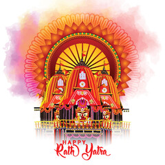 Rath yatra of lord jagannath balabhadra and subhadra festival celebration