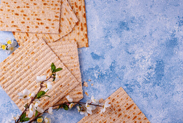 Traditional Jewish bread matzo for Passover