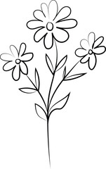 Floral Vector Pattern with Flowers 