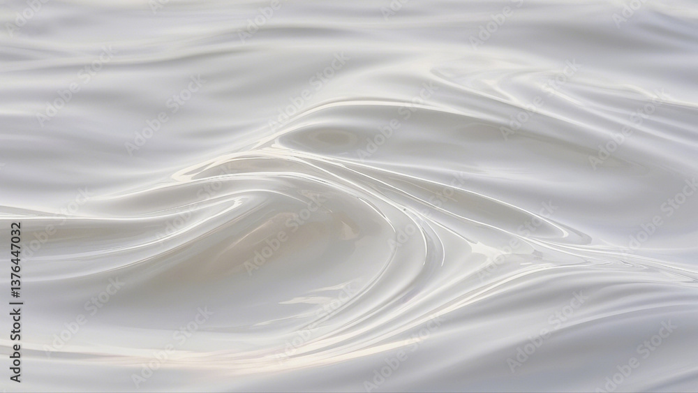 Poster abstract pattern of concentric ripples in light gray.