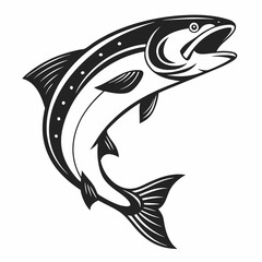 salmon black silhouette icon vector