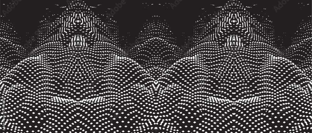 Poster monochrome texture composed of irregular graphic elements. distressed uneven grunge background. abst