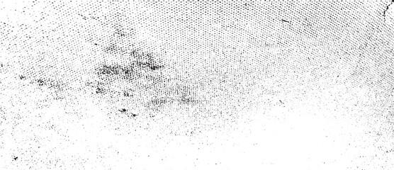 Monochrome texture composed of irregular graphic elements. Distressed uneven grunge background. Abstract vector illustration. Overlay for interesting effect and depth. Isolated on white background.
