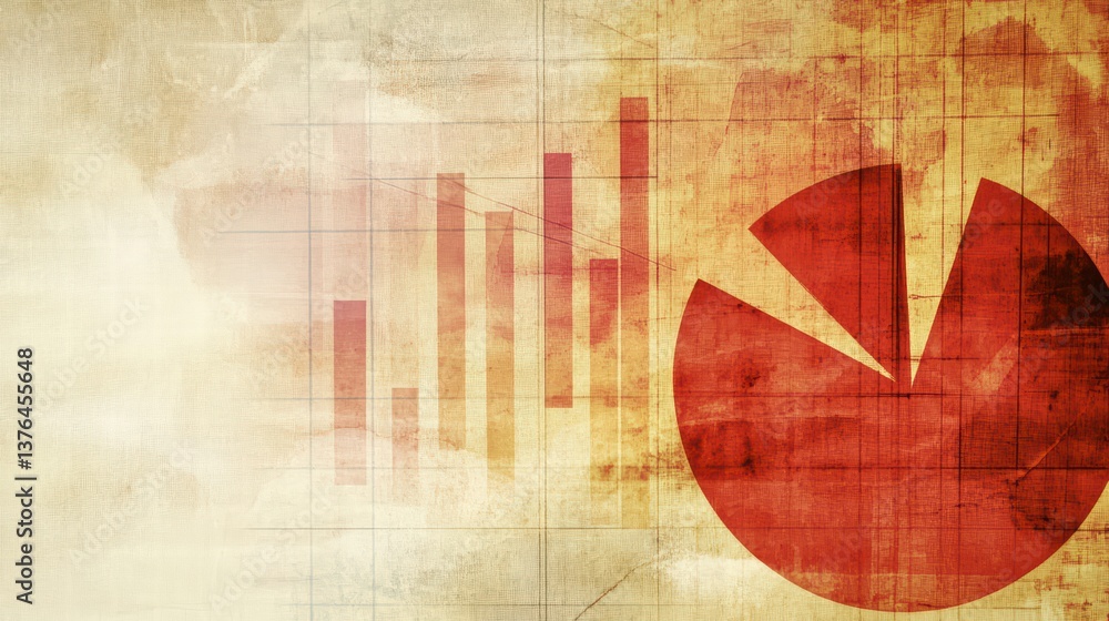 Poster abstract financial data: this image features an abstract graphic representation of financial data. t
