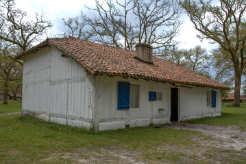 Maisons Landaises, Eco mus&eacute;e de Marqu&eacute;ze, Parc naturel des Landes de Gascogne, 40, Landes, France