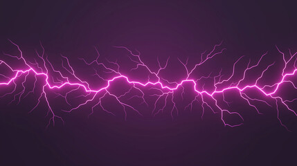 Abstract background with glowing pink lightning on black