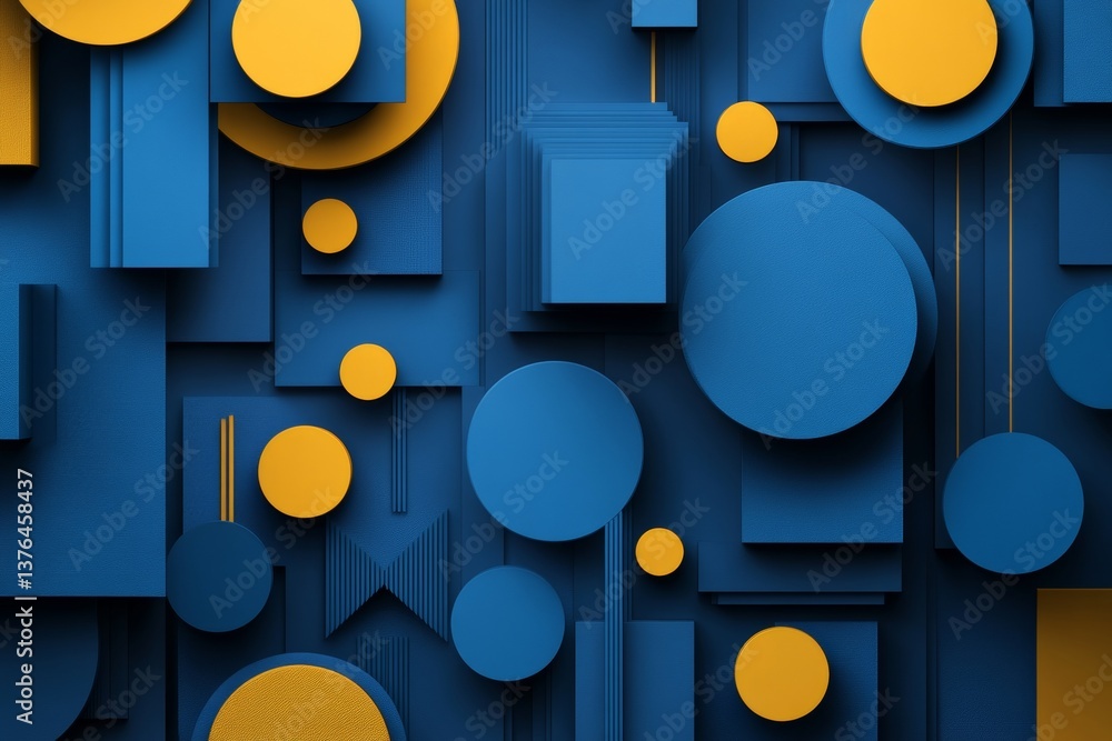 Poster Modern 3d abstract background with shapes and soft gradients for web banners and presentations