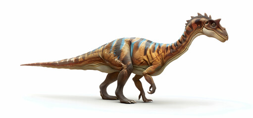 Naklejka premium Parasaurolophus Dinosaur Herbivore with Crested Skull