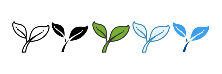 Fototapeta premium Plant Icon Set Multiple Style Collection