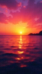 Naklejka premium Blurred sunset, intense color gradients, ethereal mood, color, scene
