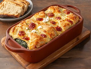 Baked Spinach  Cheese Casserole.