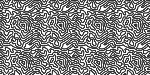 Fototapeta premium Seamless pattern of abstract labyrinth stripes. Vector illustration.