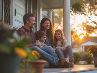 Family Bonding on the Porch: Joyful Evenings with Children, Pets, and Nature