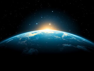 Obraz premium Sunrise Earth Space View. (2)