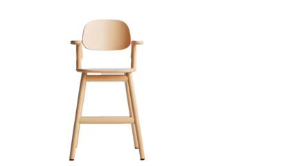 Minimalist high chair for modern nurseries neutral toned finish indoor furniture stylish design functional viewpoint