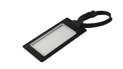 Travel essentials minimalist luggage tag with black strap for stylish organization home or airport environment