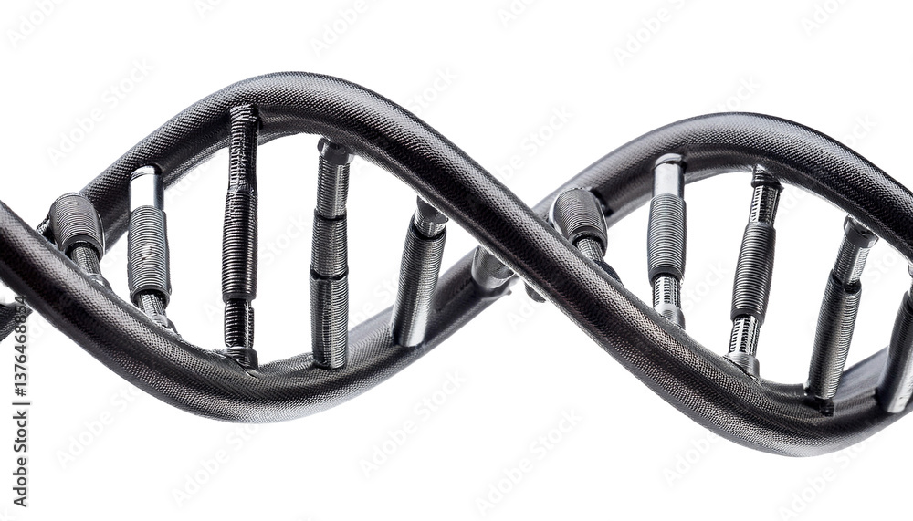 Aufkleber a detailed 3d rendering of a dna double helix, highlighting its intricate structure