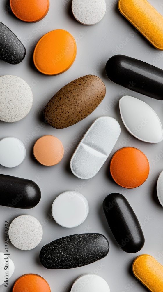 Poster Immunity Nexus Precision Wellness Capsules in Minimalist Urban Color Palette - Cutting-Edge Nutritional Design for Holistic Health Optimization