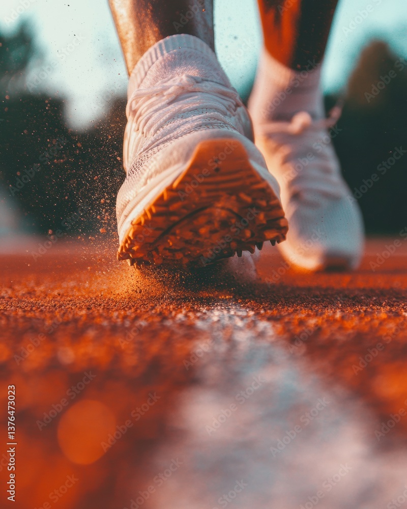 Poster dynamic performance unleashed high-intensity athletic footwear in motion - next-gen sports technolog