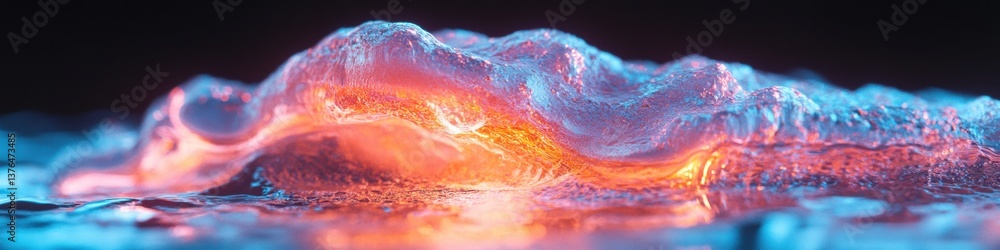 Leinwandbilder ethereal fluid dynamics luminescent liquid abstraction for sensory branding and immersive digital ma