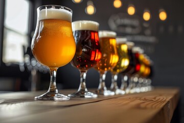 Beer getting poured into glass