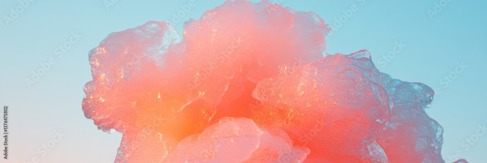Poster ethereal gradient cloud art soft pastel aesthetic capturing minimalist digital design and contempora