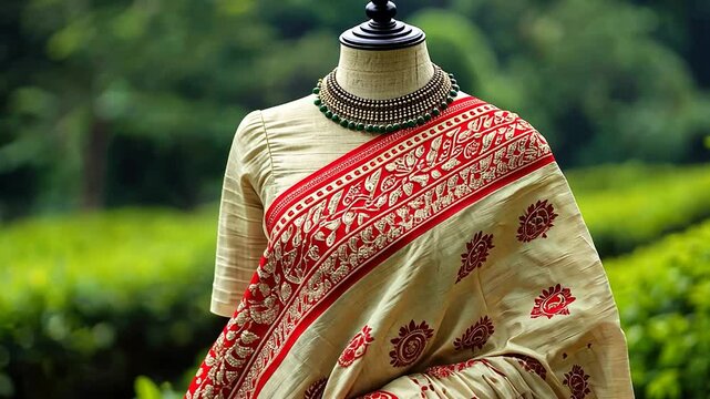 elegant assamese mekhela sador video indian attire