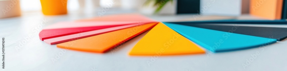 Aufkleber Vibrant Geometric Asset Allocation Minimalist Financial Visualization Revealing Modern Investment Strategy and Data-Driven Portfolio Optimization for Digital Wealth Management