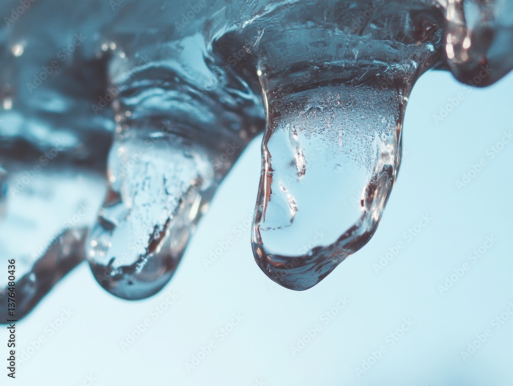 Aufkleber Crystalline Climate Tech Macro Frost Formation Visualizing Environmental Resilience and Sustainable Winter Aesthetics in High-Resolution Digital Content