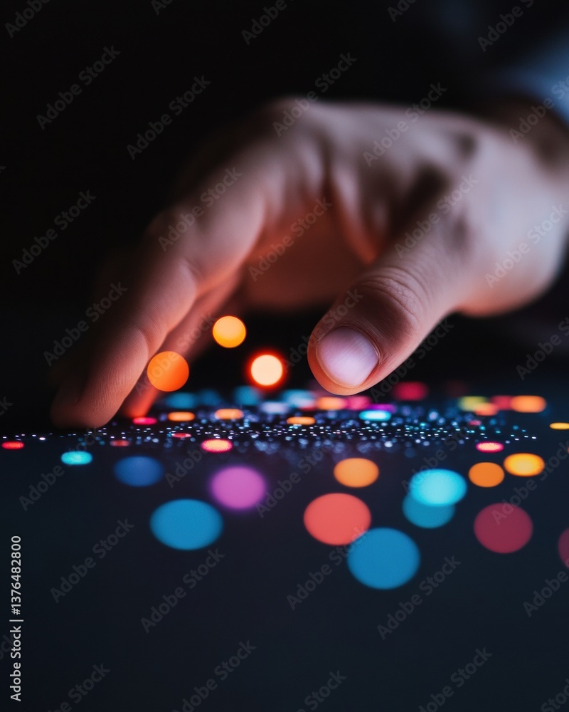 Poster Immersive Digital Navigation Tactile Innovation in Interactive Data Visualization - Cutting-Edge Tech Interaction for Next-Gen Professional Engagement