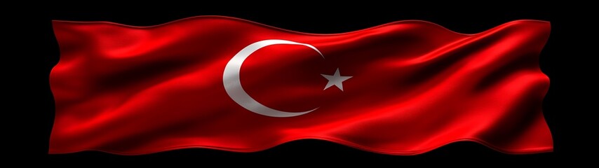 Turkish Flag Waving.