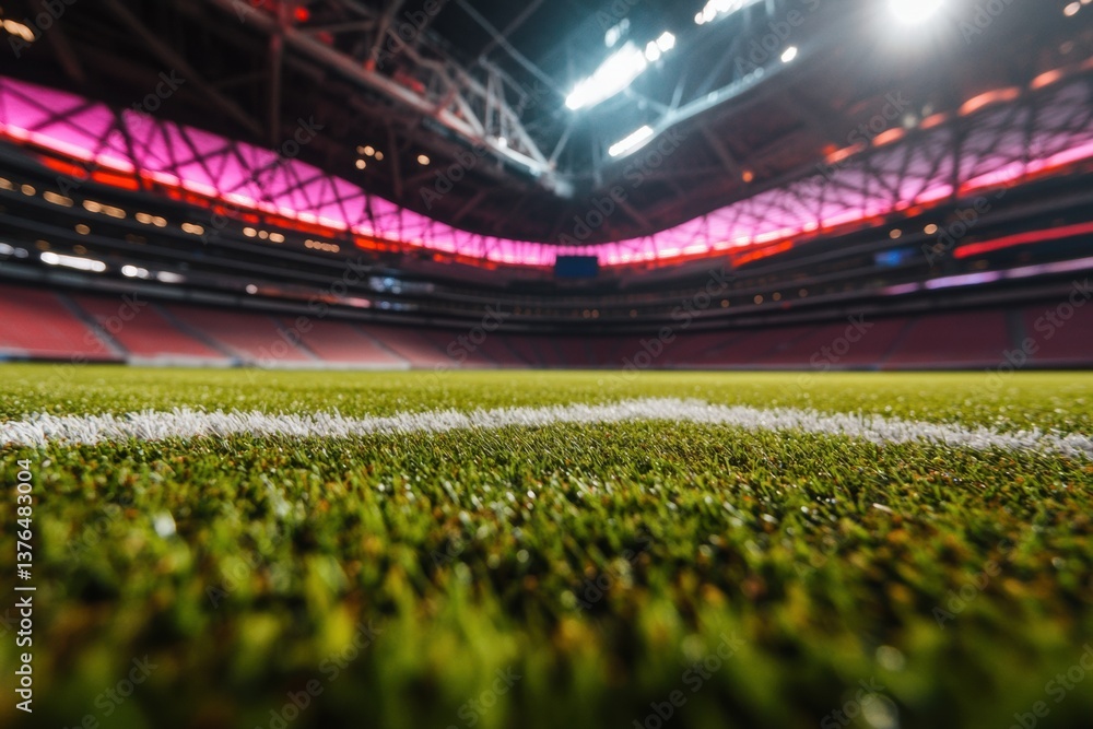 Poster immersive stadium design high-performance soccer field visualization with cutting-edge lighting - ne