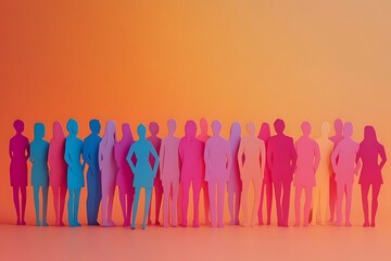 Colorful Paper People Teamwork Collaboration Success2