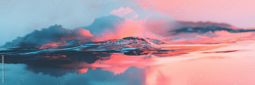 Aufkleber ethereal climate dreamscape surreal liquid gradient panorama exploring emotional atmospheric transfo