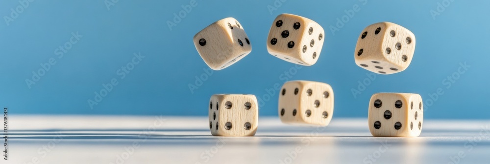 Poster Mindful Leadership Dynamics Minimalist Wooden Dice Symbolizing Ethical Decision-Making in Adaptive Organizational Culture and Strategic Transformation