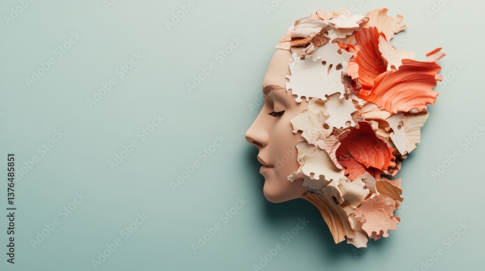Aufkleber metamorphosis of mind fractured identity visualization in minimalist neuroplasticity design - transf